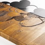 Wallity Love Metal Escultura de pared en Nogal y Negro